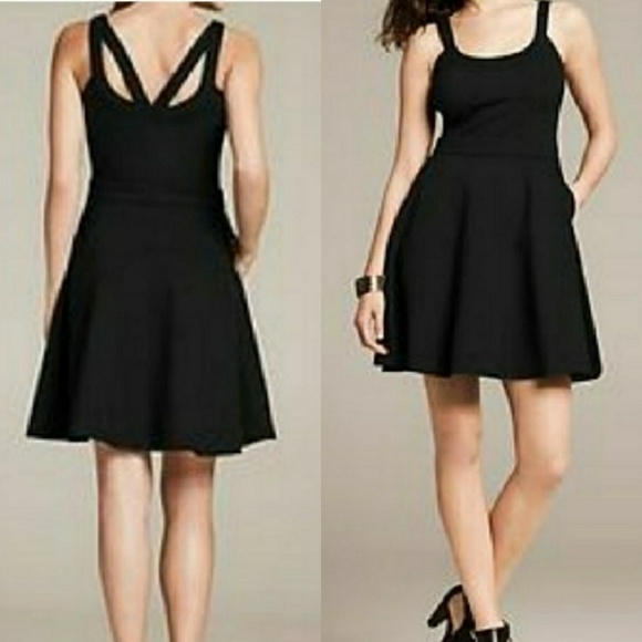 Banana Republic Dresses & Skirts - Banana Republic Black Knit Cut Out Dress